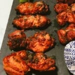 juicy tandoori chicken on a plate